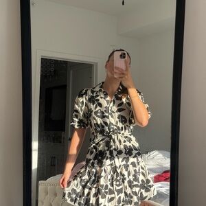 Jessica Simpson Black and White Floral Mini Dress